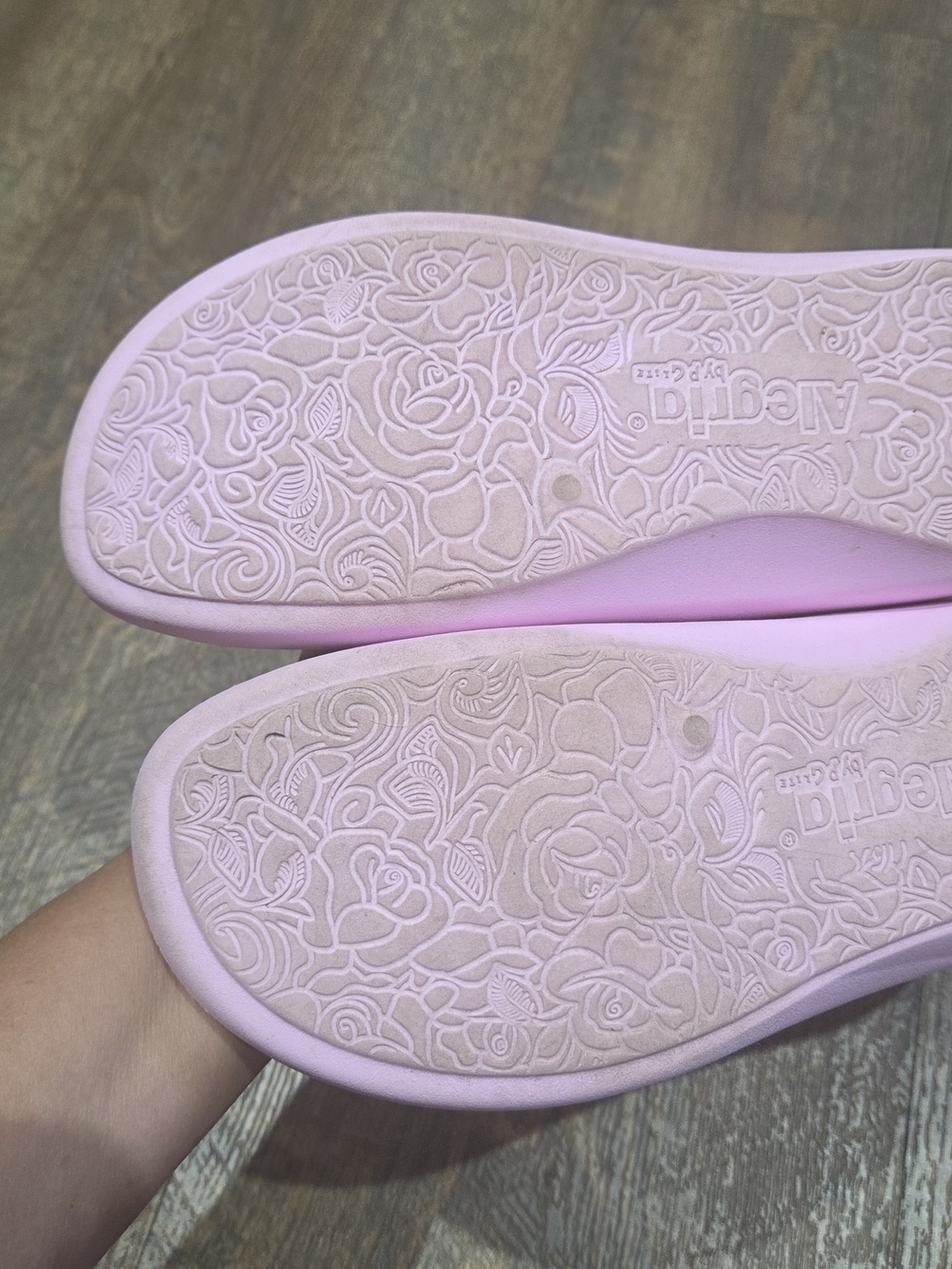Alegria Pink Floral Thong Sandals - Picture 8 of 11